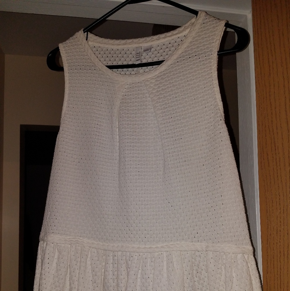 Off white eyelet tank top